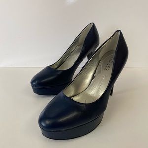 Guess Navy Platform Pump. Size 9